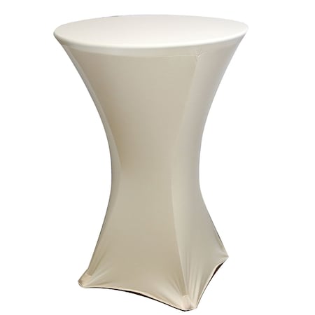 Atlas Commercial Products Spandex Fitted Stretch Table Cover for 30" Cocktail Table, Champagne SP-CTC-09